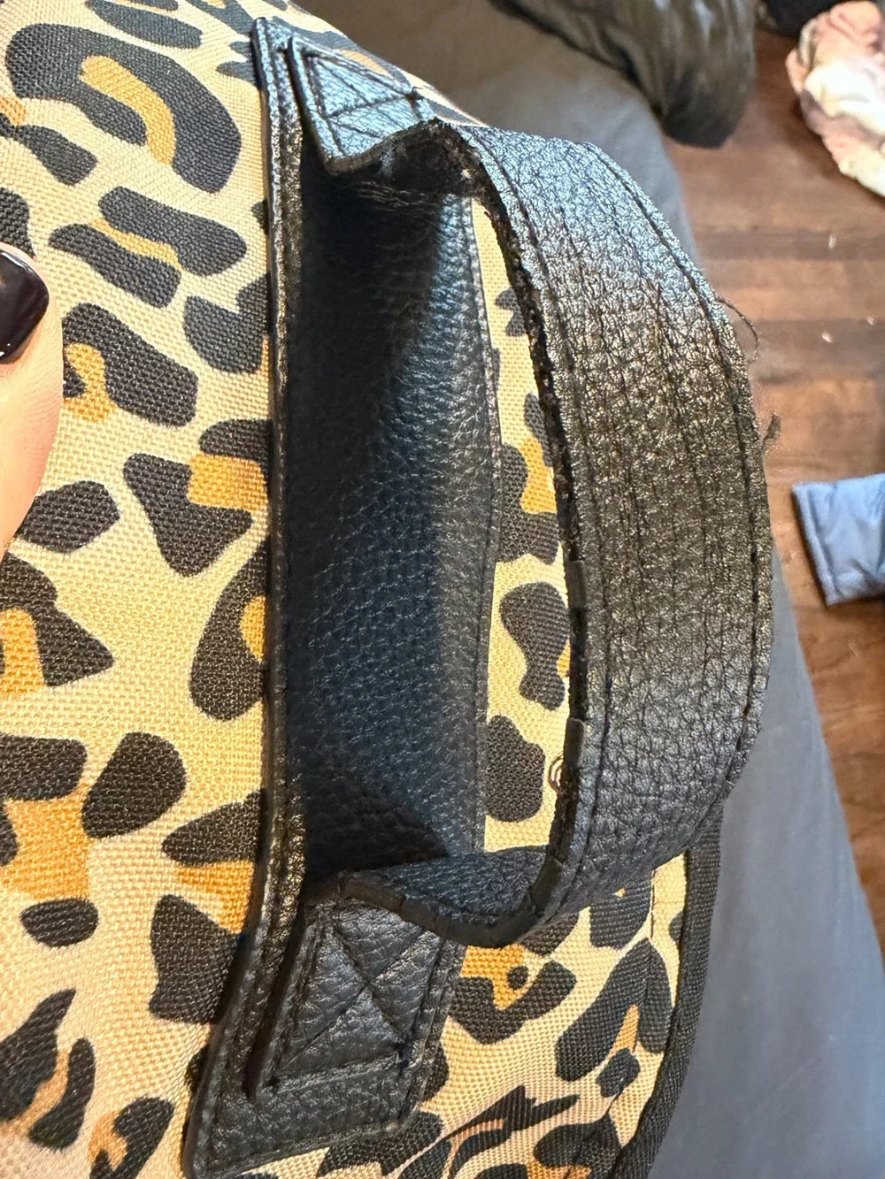 Posh Peanut Ruffled Backpack for Girls in the Lana Leopard Tan print